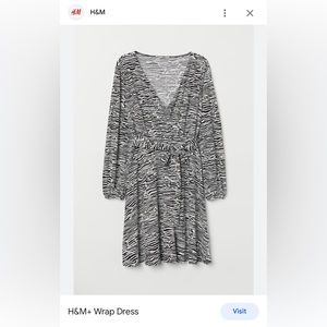 H&M Zebra Wrap Dress